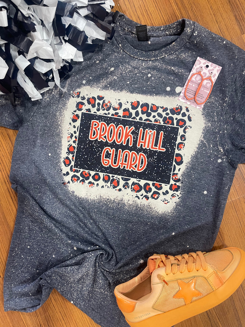 Brook Hill Guard Leopard Glitter Bleached Tee