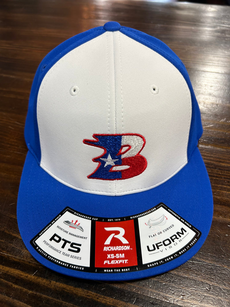 Texas Bullard B Richardson PTS30 Lite Fitted Hat - White/Royal