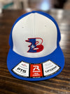 Texas Bullard B Richardson PTS30 Lite Fitted Hat - White/Royal