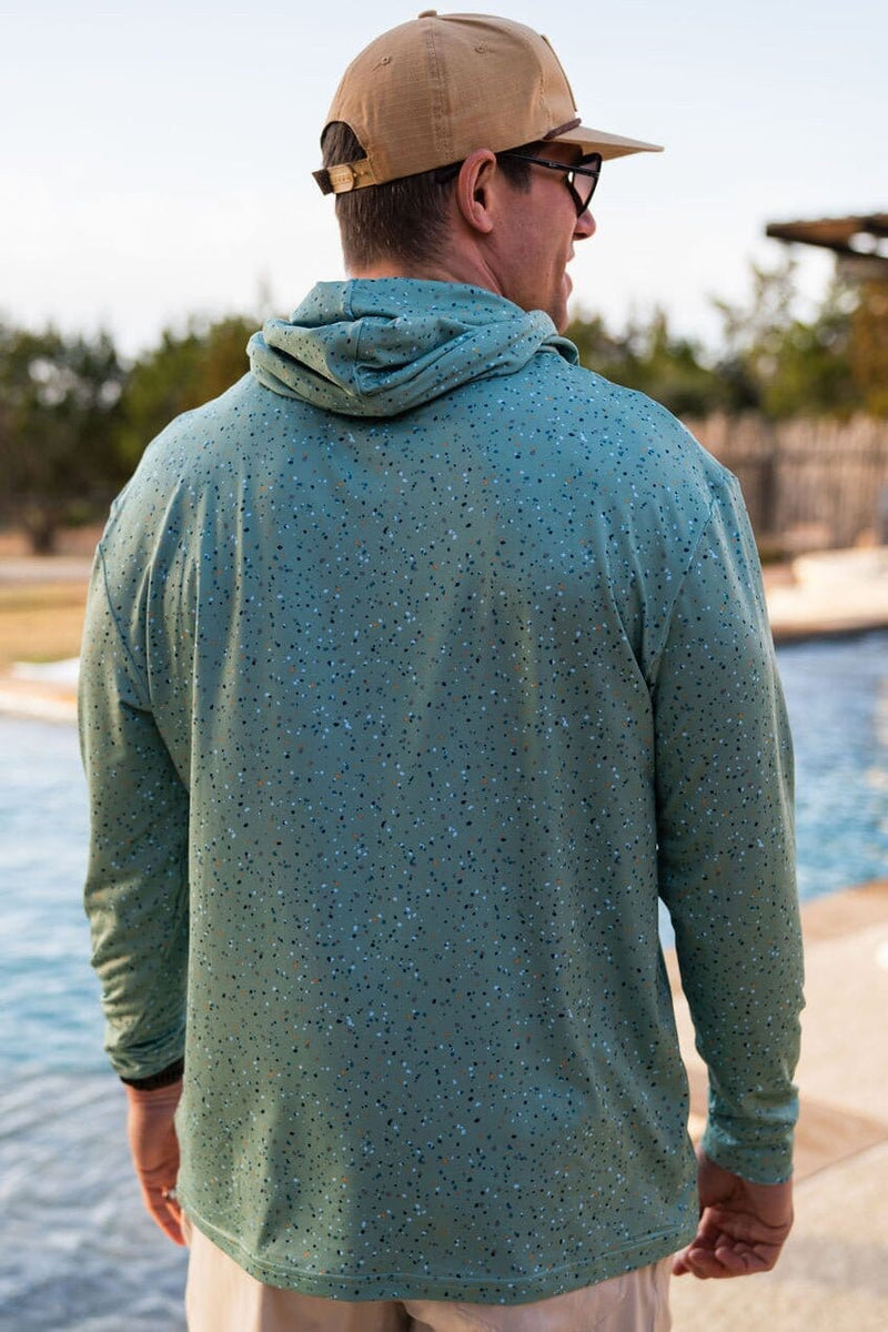 BURLEBO Green Speckled Performance Hoodie