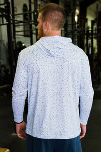 BURLEBO White Speckled Performance Hoodie