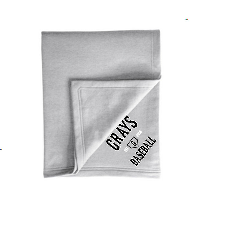 Grays Baseball Blanket - Grey