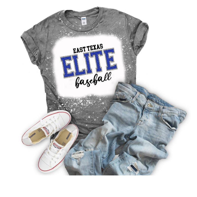 East Texas Elite Faux Chenille Letters Bleached Shirt