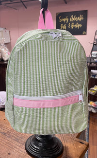 Oh Mint Small (Toddler) Backpack - Sweet Pea Seersucker