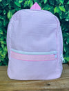 Oh Mint Small (Toddler) Backpack - Pink Seersucker