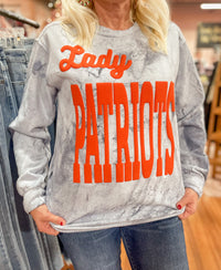 Lady Patriots Puff Blue Splatter Sweatshirt