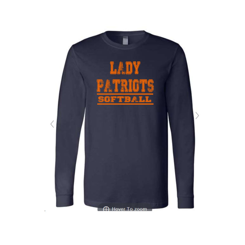 Lady Patriots Bella Canvas Long Sleeve - Navy