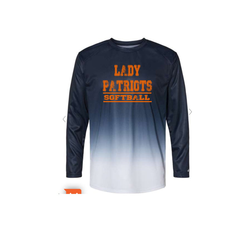 Lady Patriots Ombre Dri Fit Long Sleeve