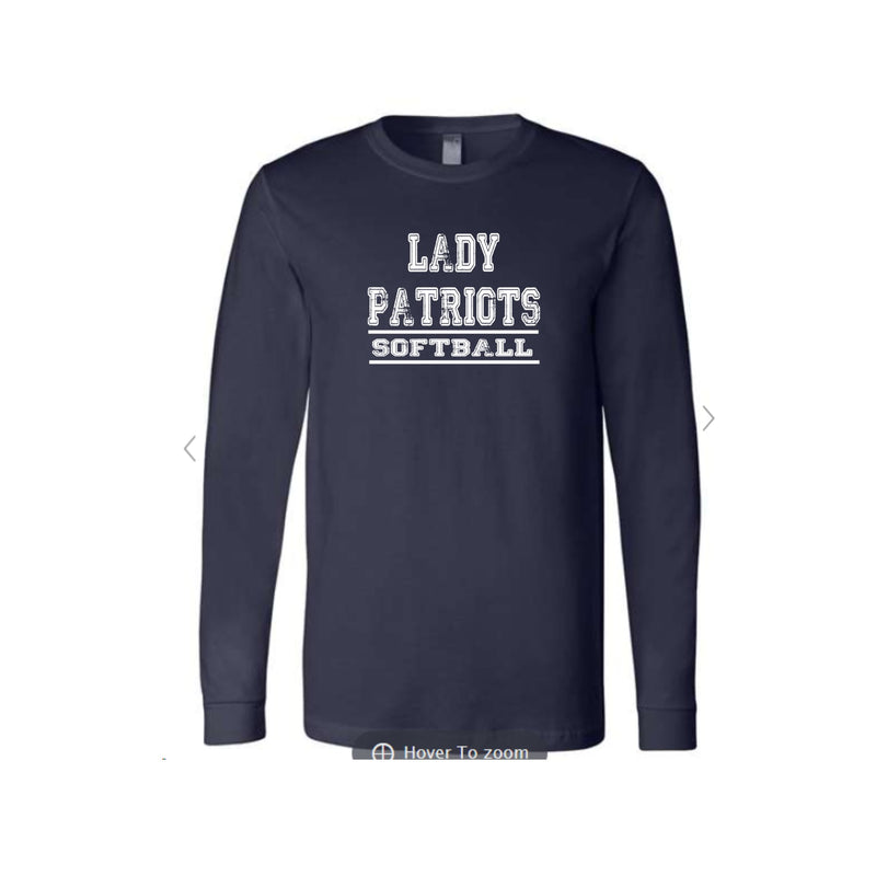 Lady Patriots Bella Canvas Long Sleeve - Navy